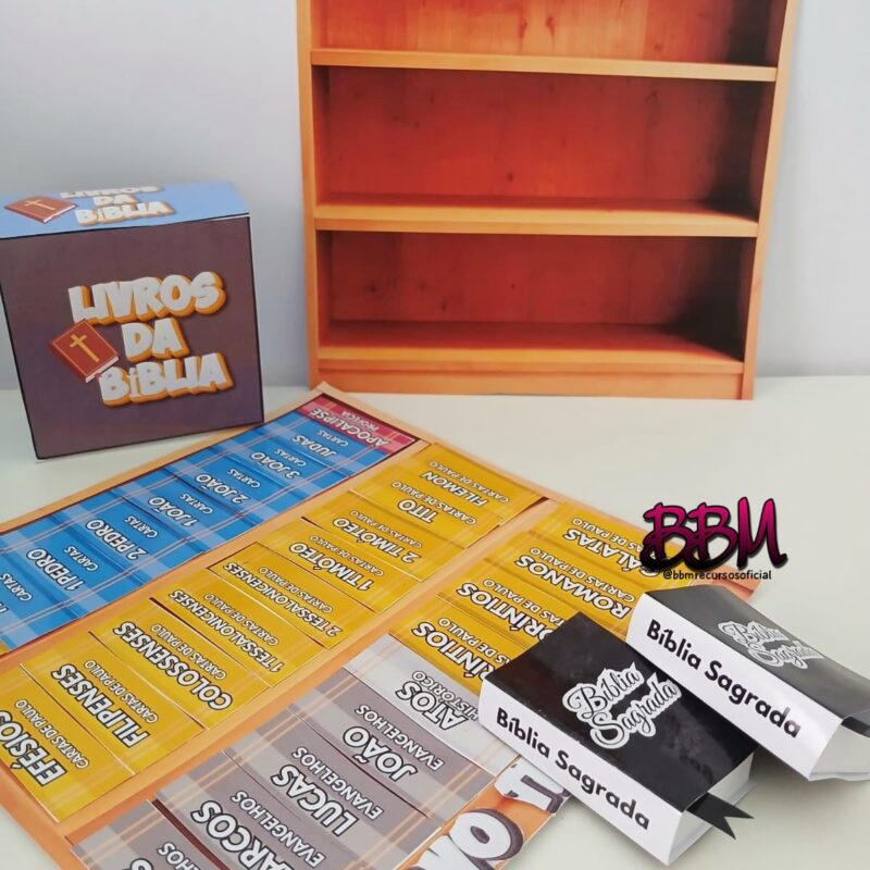 ESTANTE BÍBLICA INTERATIVA 📚 3 TAMANHOS PARA IMPRIMIR