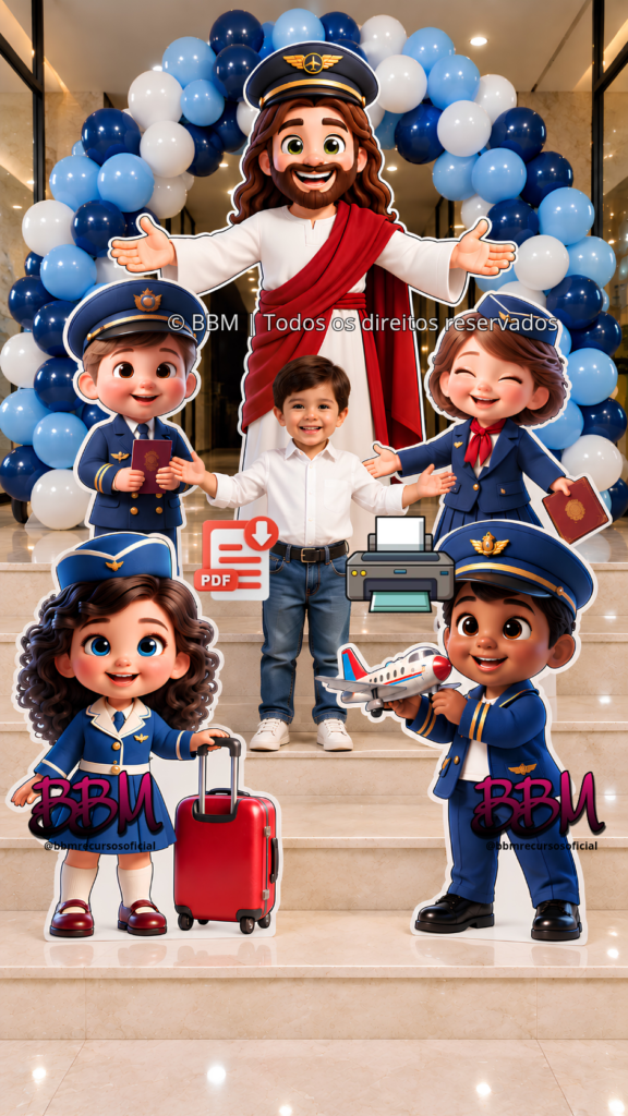 PASSAPORTE PARA O CÉU 🛩️🧳✨ DECORAÇÃO COMPLETA