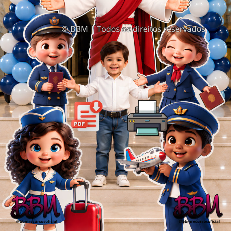 PASSAPORTE PARA O CÉU 🛩️🧳✨ DECORAÇÃO COMPLETA