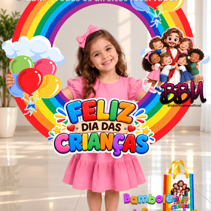 BAMBOLÊ FELIZ DIA DAS CRIANÇAS 🌈🎈🖨️
