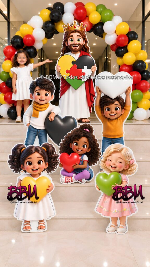 PLANO DA SALVAÇÃO 💛🖤❤️🤍💚 DECORAÇÃO COMPLETA