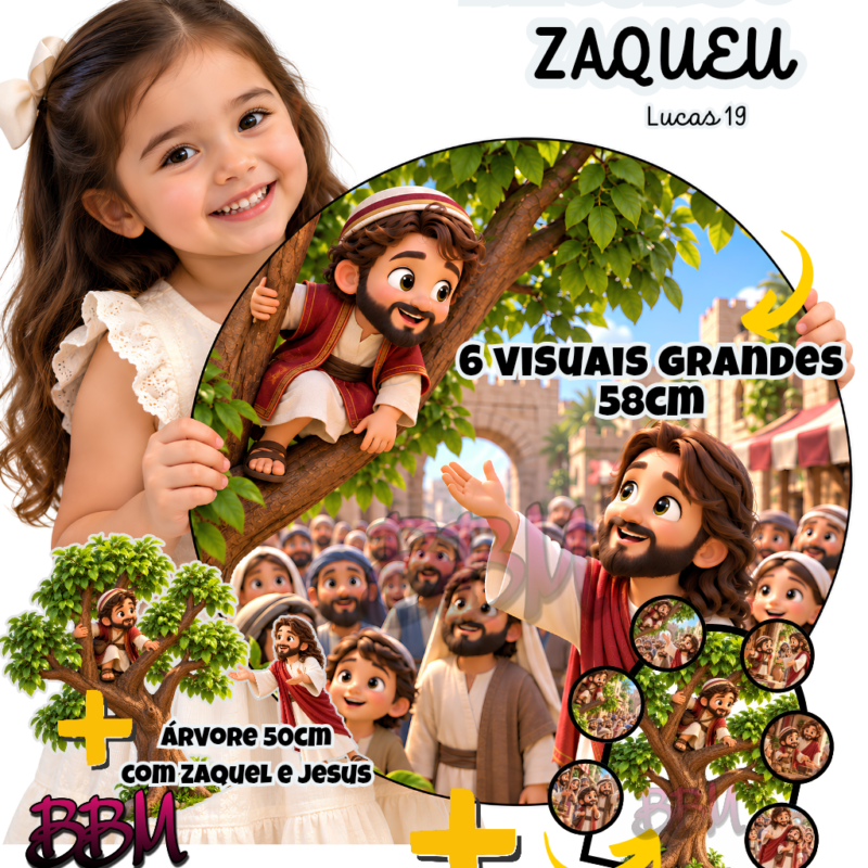 RECURSO ZAQUEU 🌳🏠 6 VISUAIS GRANDES + LUVA