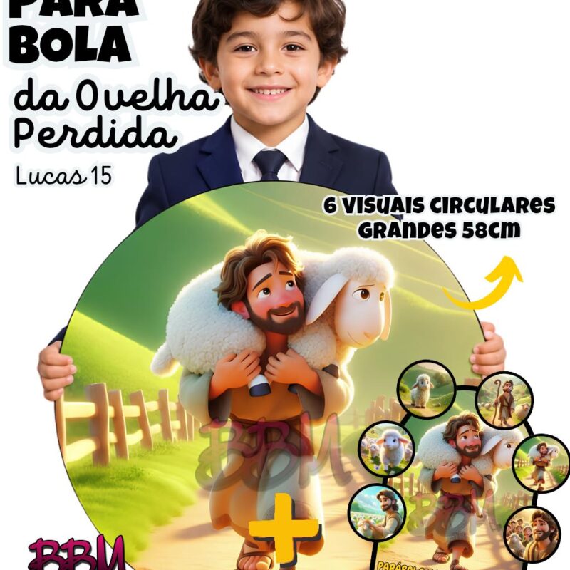 PARÁBOLA DA OVELHA PERDIDA 🐑 6 VISUAIS GRANDES + LUVA