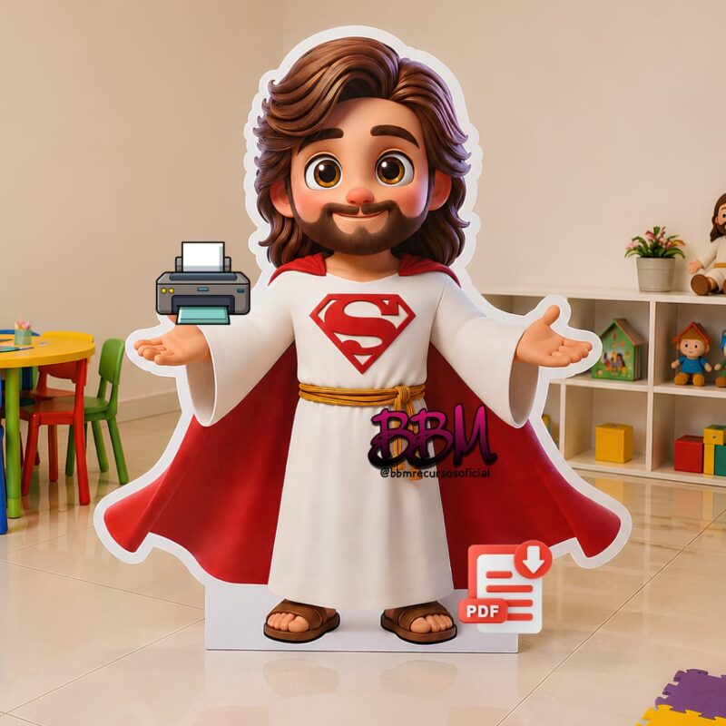 JESUS GRANDÃO SUPER HERÓI ❤️ PARA IMPRIMIR 🖨️