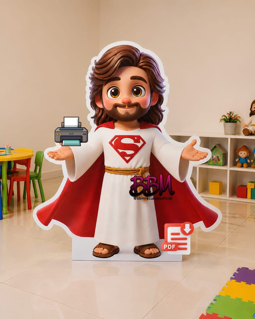 JESUS GRANDÃO SUPER HERÓI ❤️ PARA IMPRIMIR 🖨️