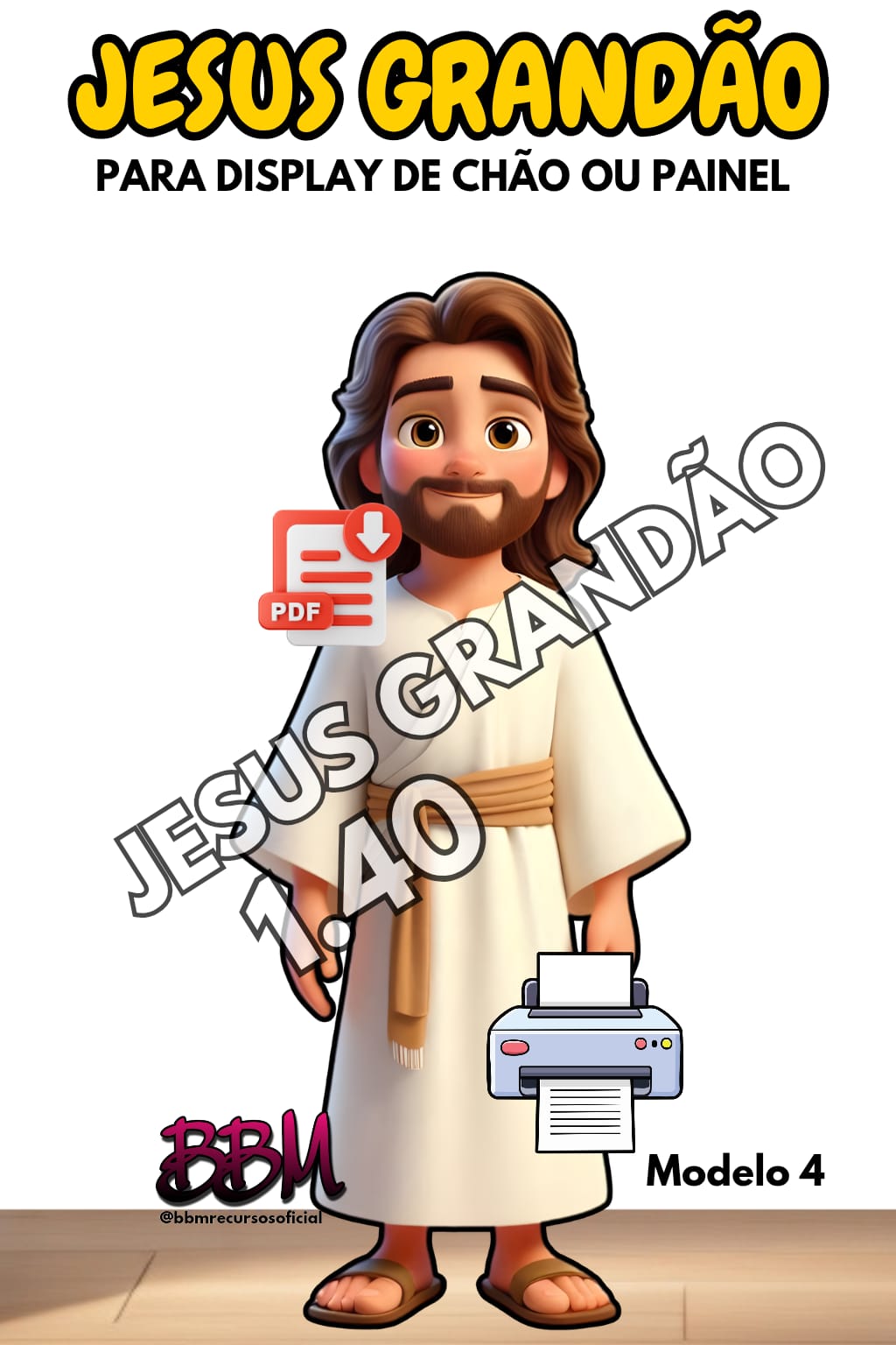JESUS GRANDÃO MISERICORDIOSO MODELO 4 🖨️