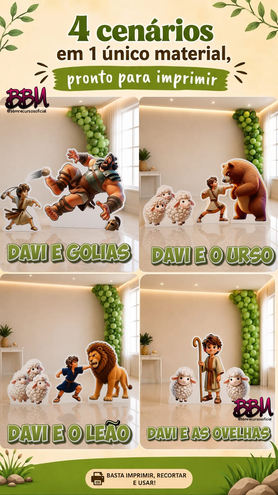 CENÁRIO GRANDE 4 EM 1 🤎 HISTÓRIA DE DAVI 🏹🐑