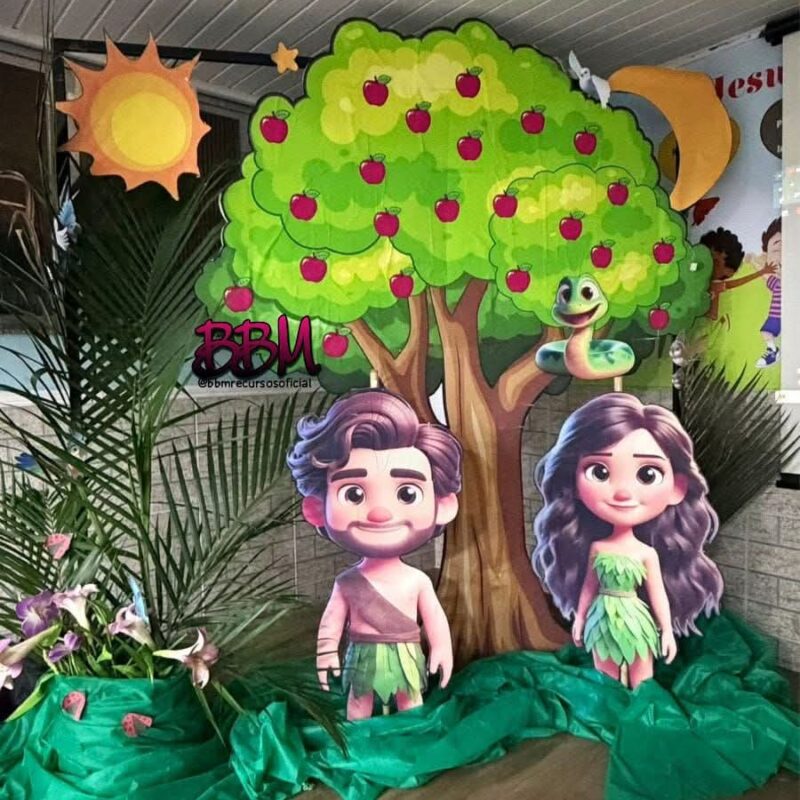 CENÁRIO GRANDE A CRIAÇÃO ☀️🌙 🌳🌸🐬