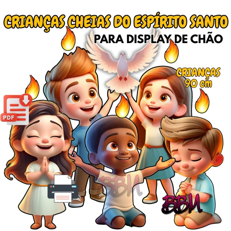 CRIANÇAS CHEIAS DO ESPÍRITO SANTO 🕊️ 😍 PARA IMPRIMIR 🖨