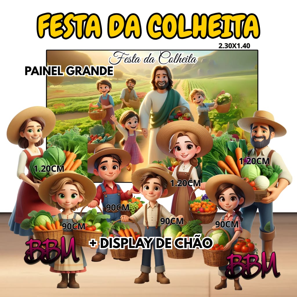 FESTA DA COLHEITA 🍊🌽 MATERIAL COMPLETO PARA DECORAÇÃO - Imagem 4
