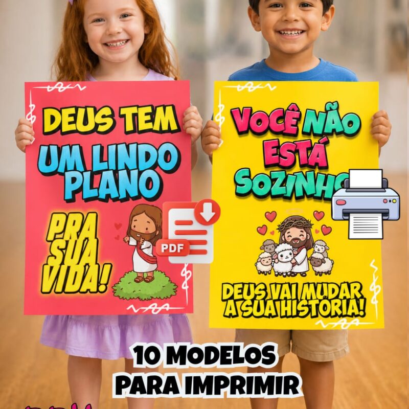 PLACAS DE EVANGELISMO INFANTIL 💛 10 MODELOS