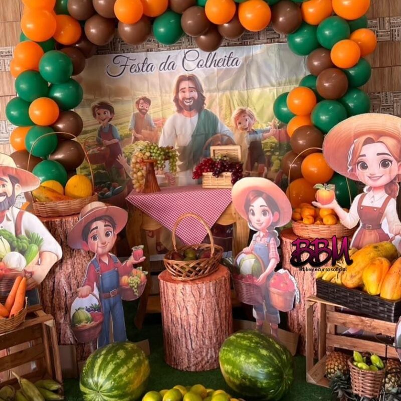 FESTA DA COLHEITA 🍊🌽 MATERIAL COMPLETO PARA DECORAÇÃO