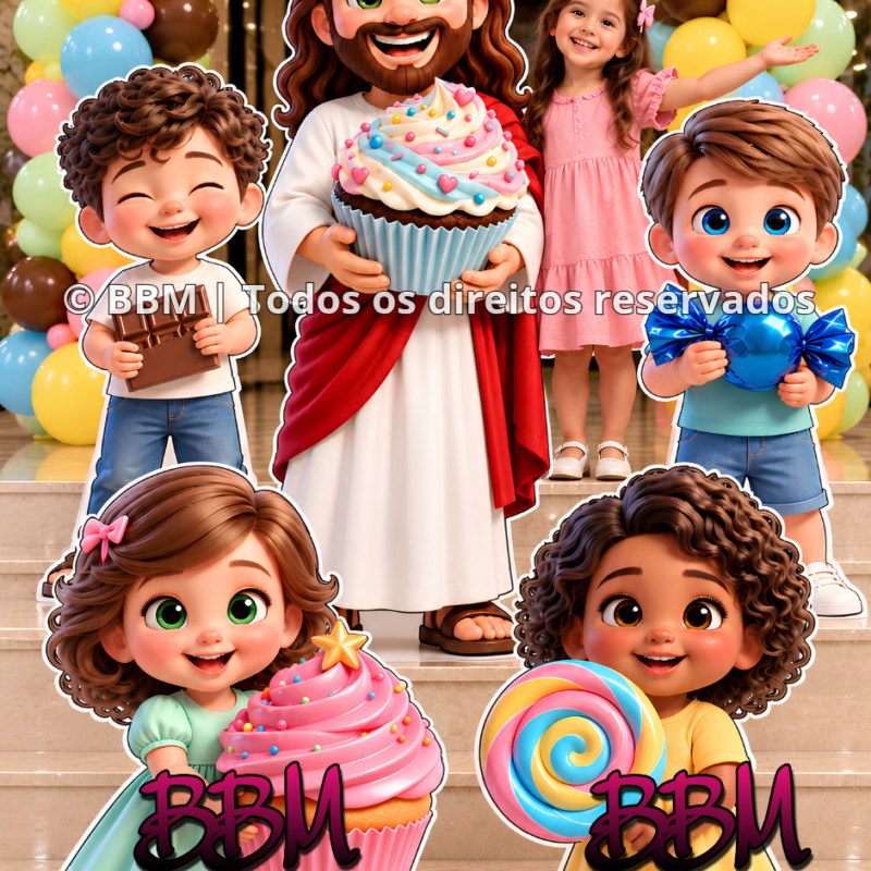 A VIDA COM JESUS É DOCE 🍩🍫🍭 DECORAÇÃO COMPLETA