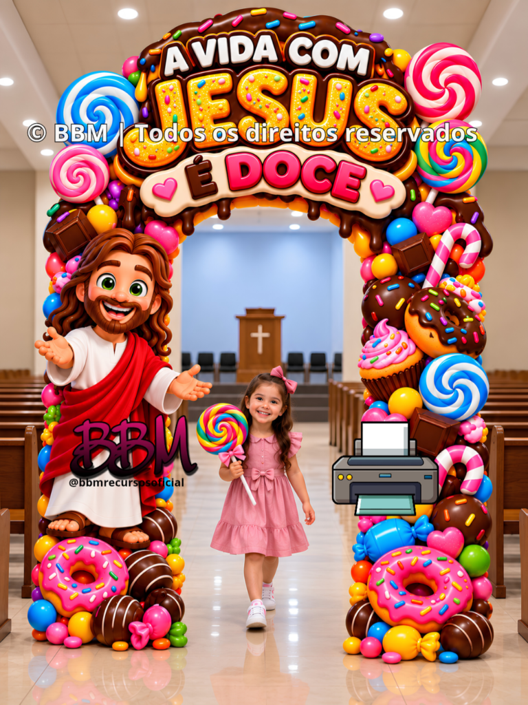 PORTAL A VIDA COM JESUS É DOCE 🍫🍩 MODELO 2 CHOCOLATE