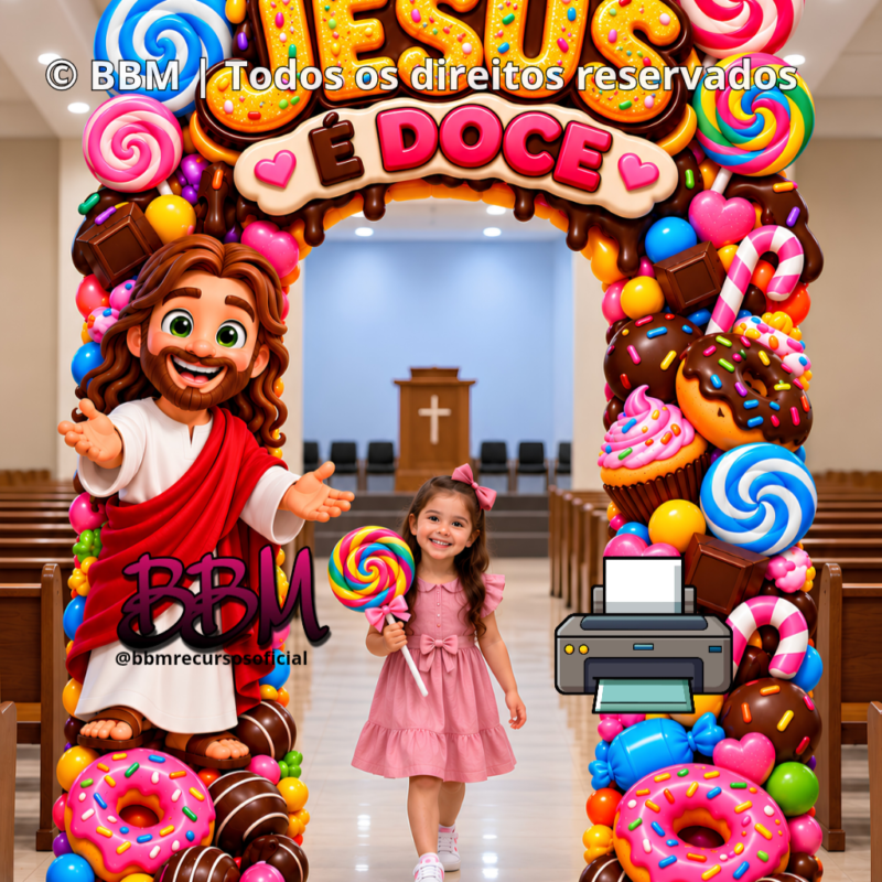 PORTAL A VIDA COM JESUS É DOCE 🍫🍩 MODELO 2 CHOCOLATE