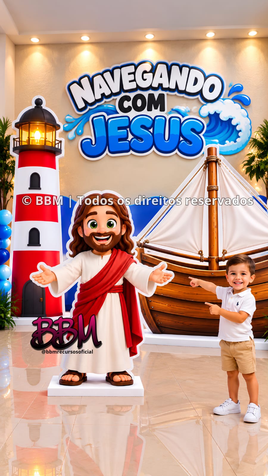 CENÁRIO GRANDE NAVEGANDO COM JESUS 🛶 💦