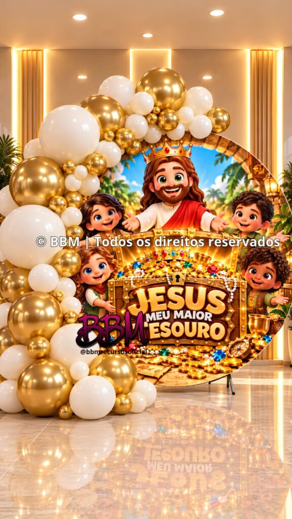 PAINEL CIRCULAR JESUS MEU MAIOR TESOURO💍