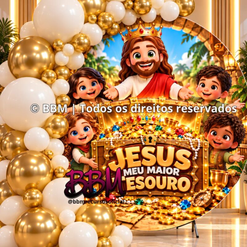 PAINEL CIRCULAR JESUS MEU MAIOR TESOURO💍